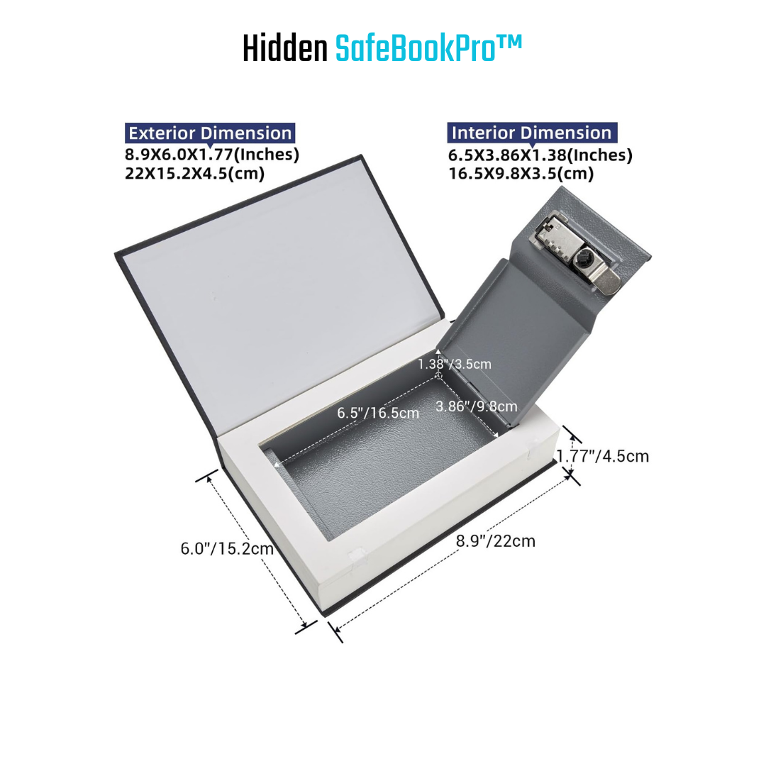 Caja de seguridad en forma de libro SafeBookPro™